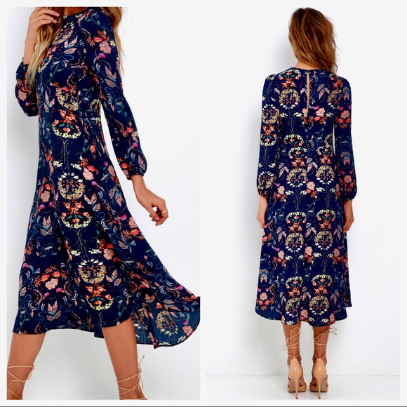 I. MADELINE Garden Splendor Midi Dress - Picture 4 of 10